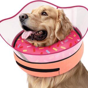 Inflatable Dog Cone Collar to Stop Licking, After Surgery.
